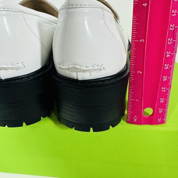 Sam Edelman Tully White Box Slip On Chunky Lug Sole Leather Loafers Sz 7 NWB - Picture 11 of 14